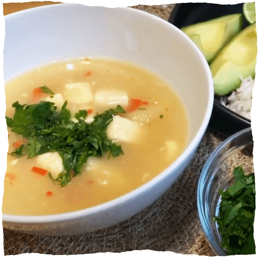 Yamswurzel Suppe mit Costeño Käse – MexicoMiAmor