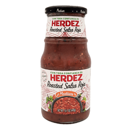 Herdez Roasted Salsa Roja 445g Medium Glas