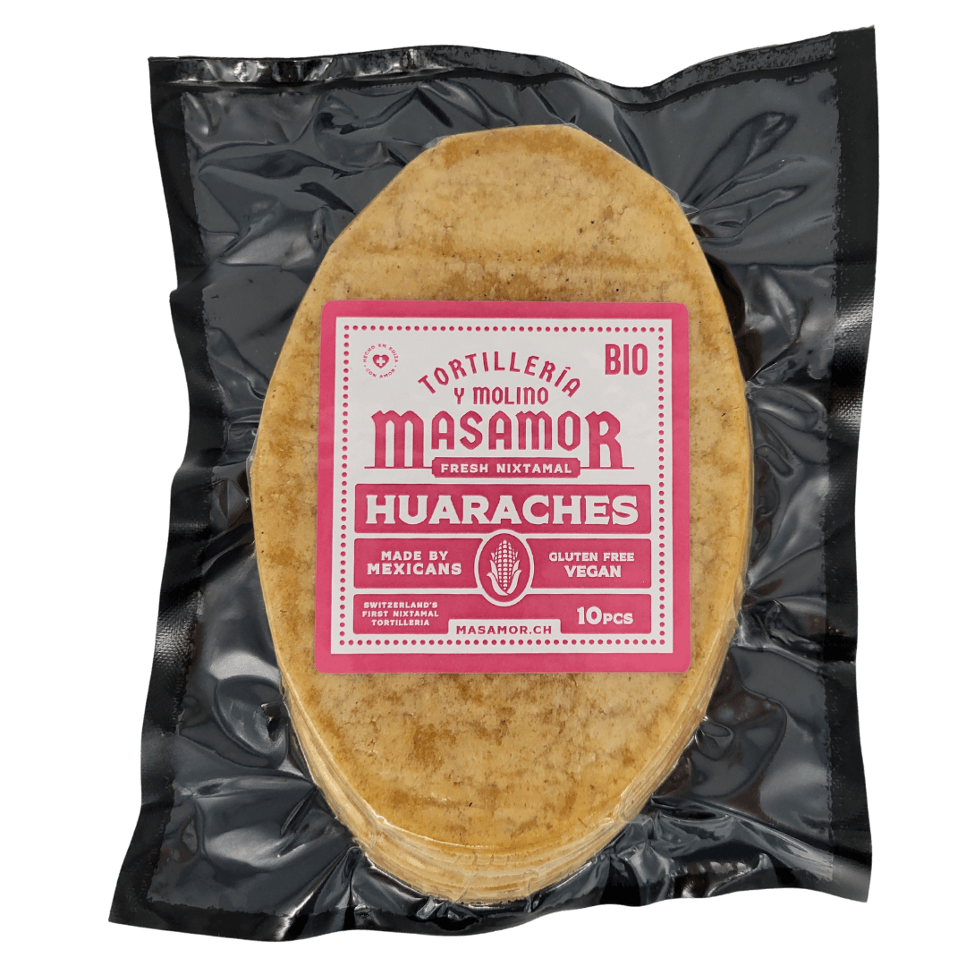 Huarache Tortillas von Masamor 10 Stück Packung Vorderseite