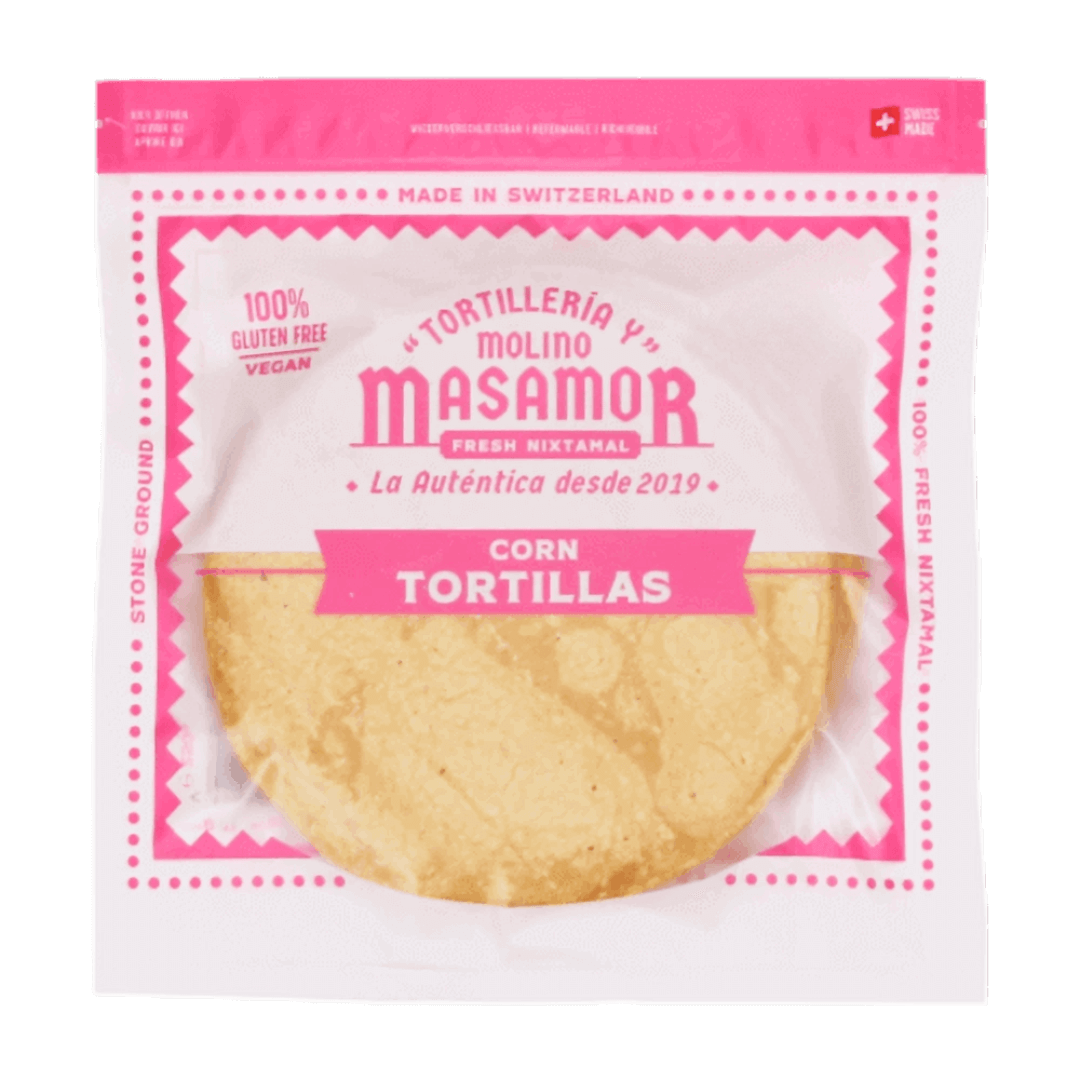 Masamor Bio Organic Mais Tortillas 500g Packung Vorderseite