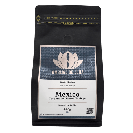 Ombligo de Luna Kaffee Medium Honey 500g front