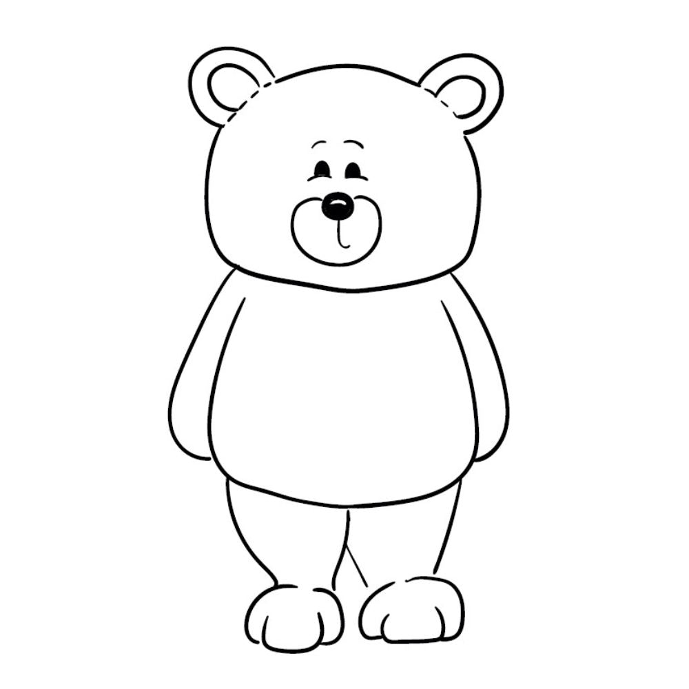 Old Teddy Bear - Colouring Pages for Children